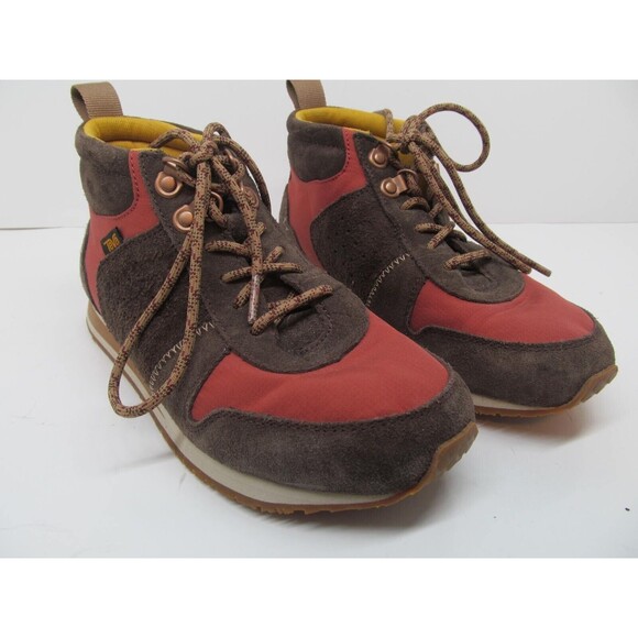 Teva Highside '84 Mid Retro Womens Red Brown Midtop Sneakers Size US 6.5 VGC - Picture 1 of 16
